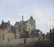 Jan van der Heyden The church at Veere oil painting on canvas
